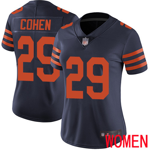 Chicago Bears Limited Navy Blue Women Tarik Cohen Jersey NFL Football 29 Rush Vapor Untouchable